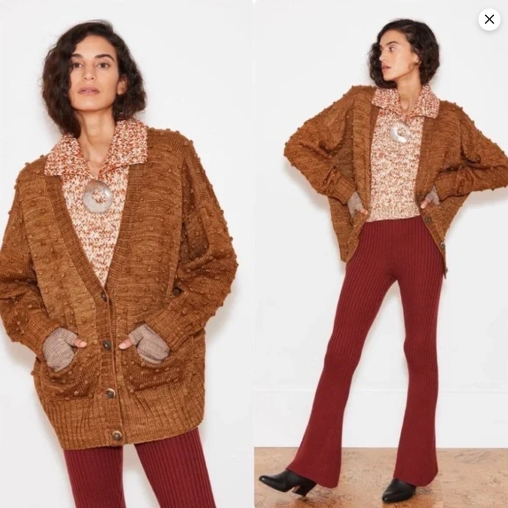 Misha & Puff Popcorn Cardigan - Acorn
